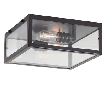 Grayson 12" Metal/Glass LED Flush Mount - JONATHAN Y
